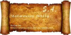 Stefanovics Attila névjegykártya